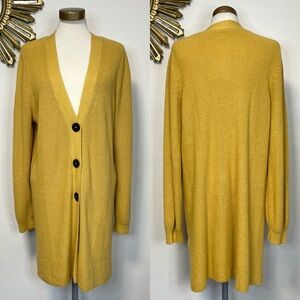 J. Jill Chamomile Button Front Long Cardigan